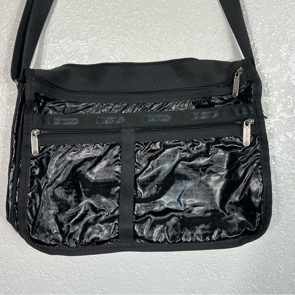 Lesportsac Black Messenger Bag with Adjustable Strap